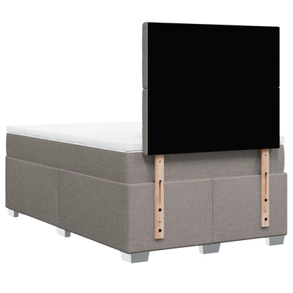 Boxspring met matras stof taupe 120x200 cm
