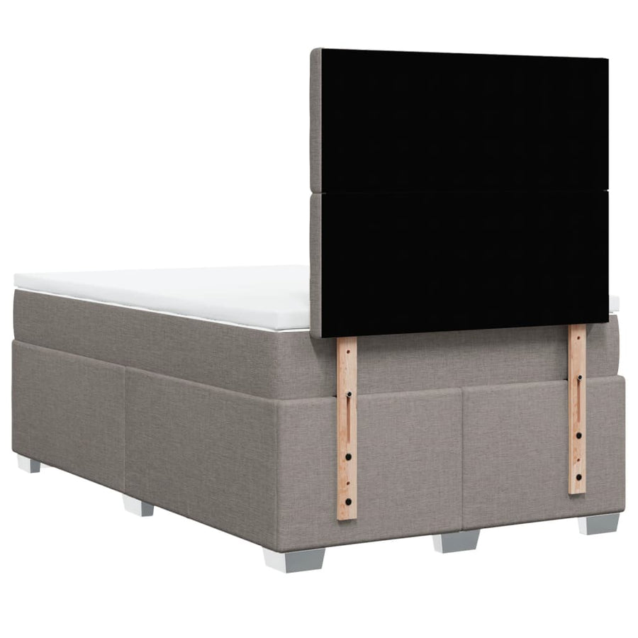 Boxspring met matras stof taupe 120x200 cm