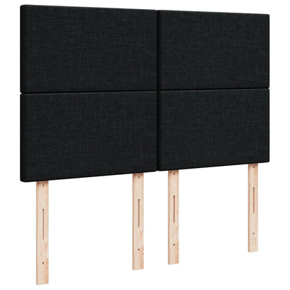 Boxspring met matras stof zwart 140x190 cm