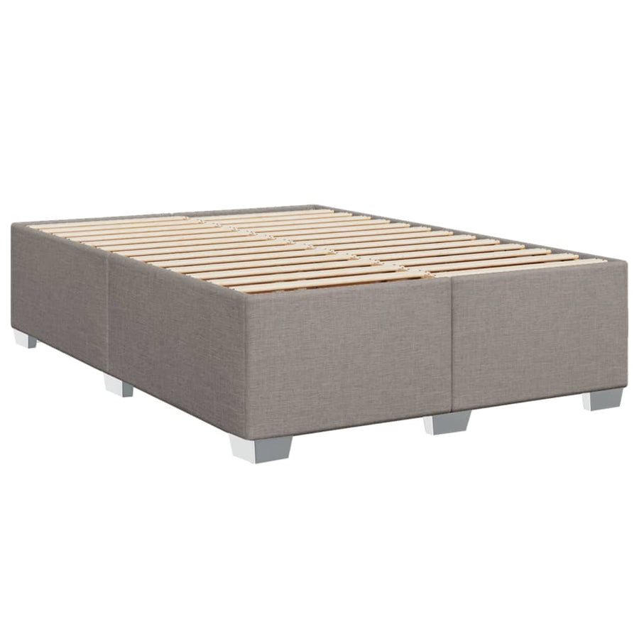 Boxspring met matras stof taupe 140x190 cm