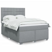 Boxspring met matras 140x190 cm lichtgrijs