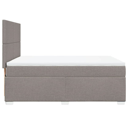 Boxspring met matras stof taupe 140x200 cm