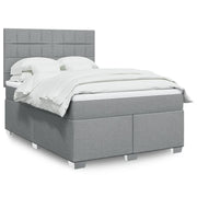 Boxspring met matras 140x200 cm lichtgrijs