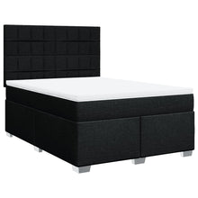 Boxspring met matras stof zwart 140x200 cm