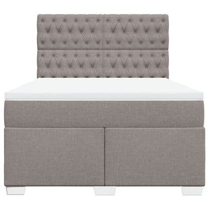 Boxspring met matras stof taupe 140x200 cm