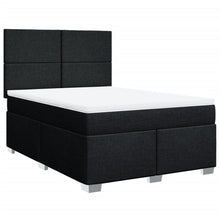 Boxspring met matras stof zwart 160x200 cm