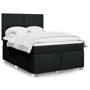 Boxspring 160x200 cm zwart met matras