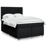 Boxspring 160x200 cm zwart met matras