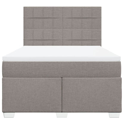 Boxspring met matras stof taupe 160x200 cm