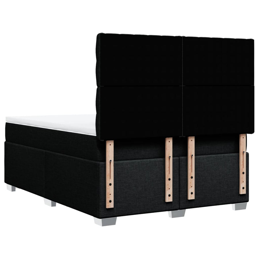 Boxspring met matras stof zwart 160x200 cm