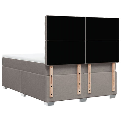 Boxspring met matras stof taupe 160x200 cm