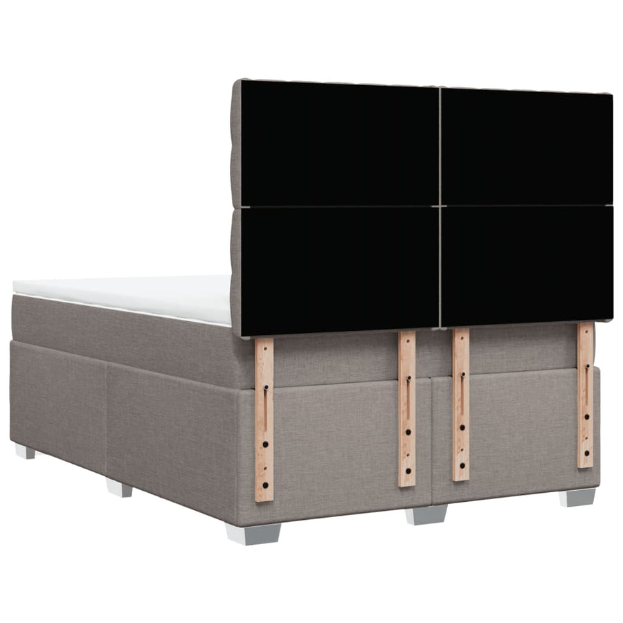 Boxspring met matras stof taupe 160x200 cm