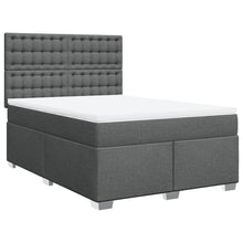 Boxspring met matras stof donkergrijs 160x200 cm