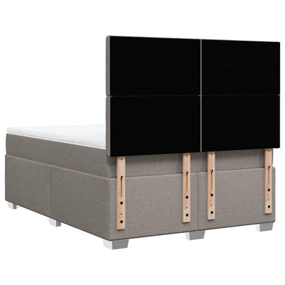 Boxspring met matras stof taupe 160x200 cm