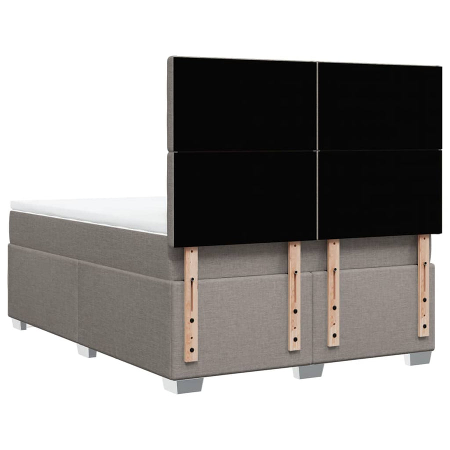 Boxspring met matras stof taupe 160x200 cm