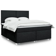 Boxspring met matras 180x200 cm zwart