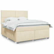 Boxspring met matras 180x200 cm crèmekleurig