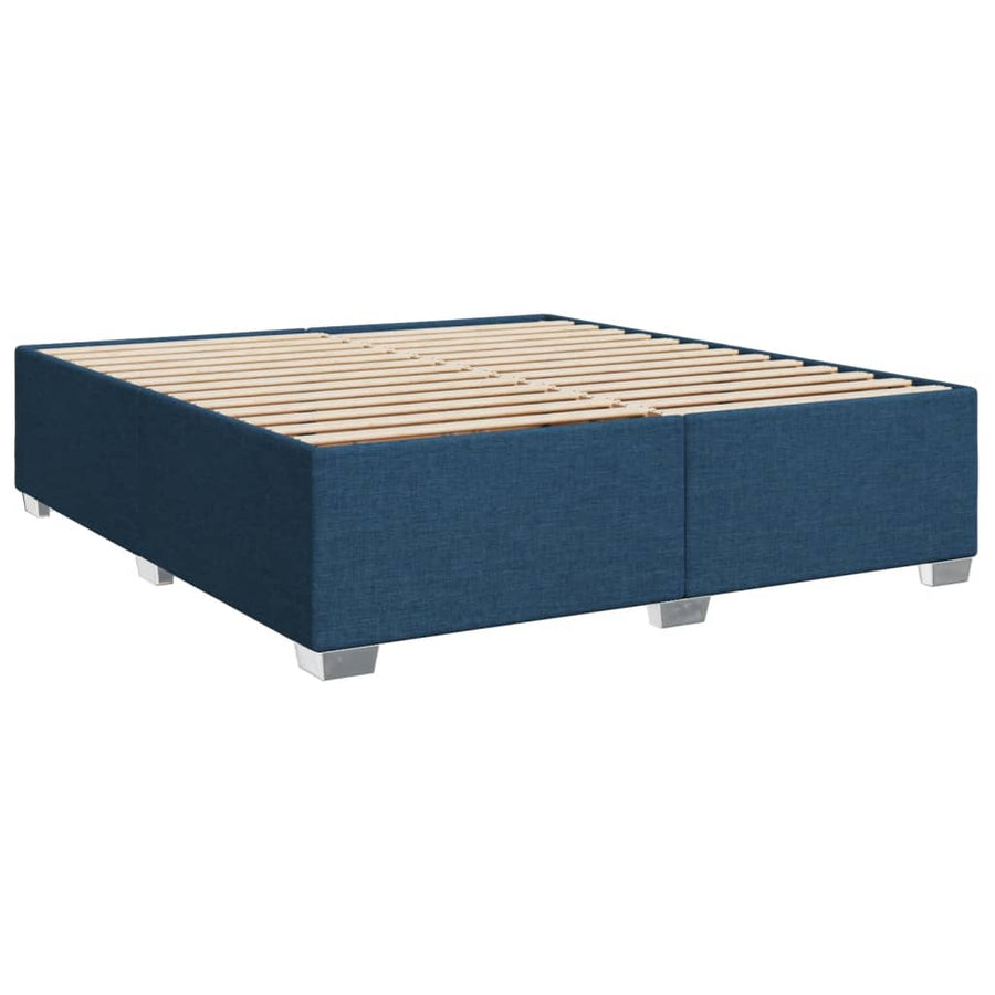 Boxspring met matras stof blauw 180x200 cm