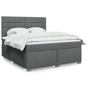 Boxspring met matras 180x200 cm donkergrijs