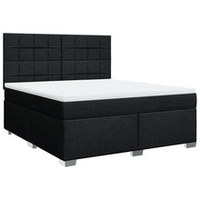 Boxspring met matras stof zwart 180x200 cm