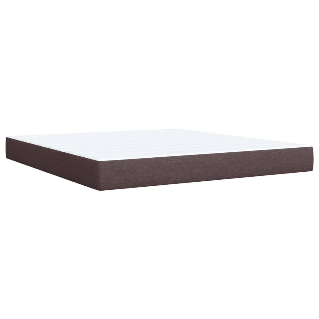 Boxspring met matras stof donkerbruin 180x200 cm
