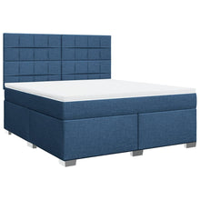 Boxspring met matras stof blauw 180x200 cm