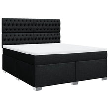 Boxspring met matras stof zwart 180x200 cm