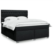 Boxspring met matras 180x200 cm zwart