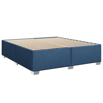 Boxspring met matras stof blauw 180x200 cm