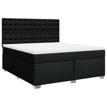 Boxspring met matras stof zwart 180x200 cm