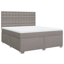 Boxspring met matras stof taupe 180x200 cm