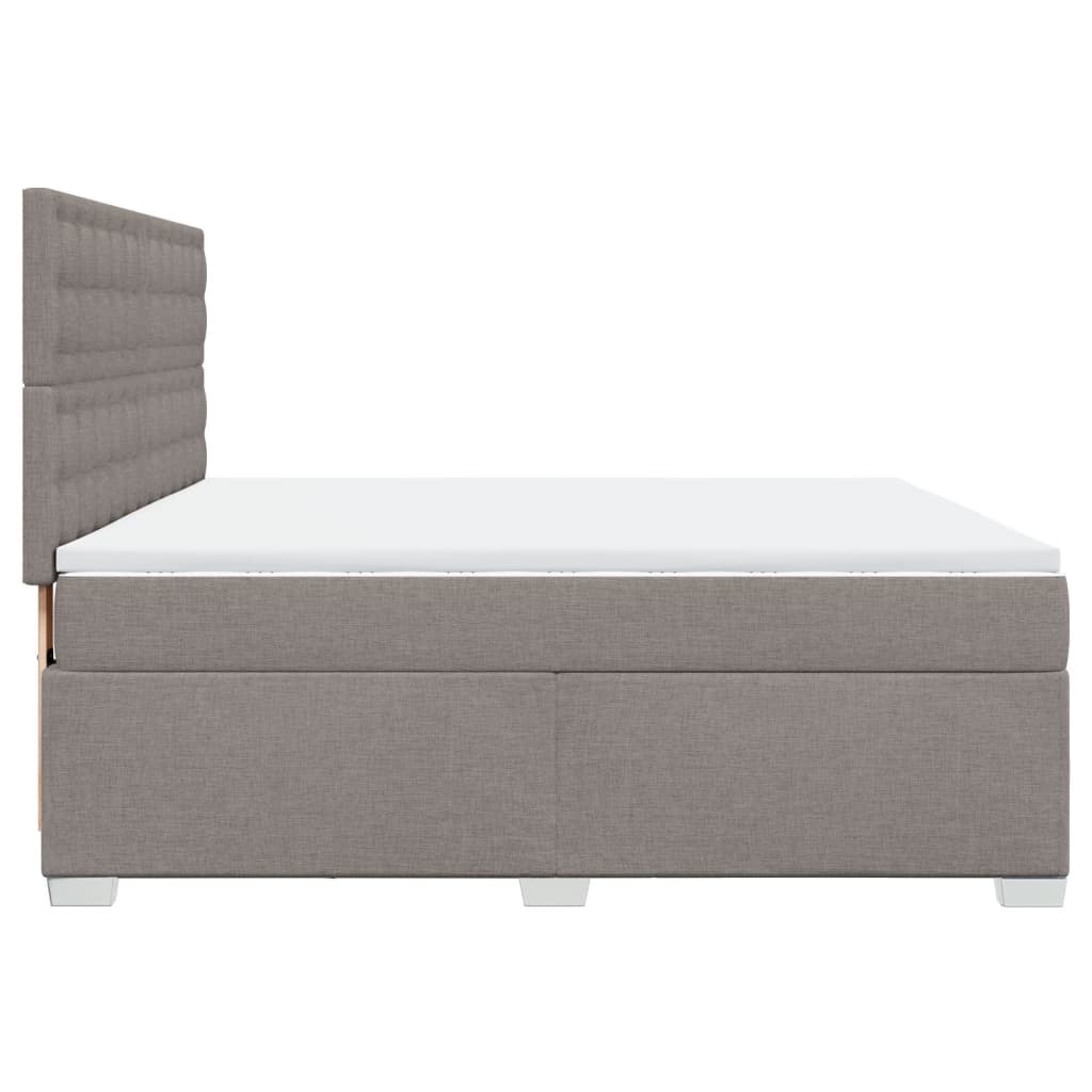 Boxspring met matras stof taupe 180x200 cm