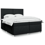 Boxspring met matras zwart 200x200 cm