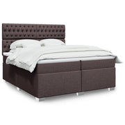 Boxspring met matras 200x200 cm donkerbruin