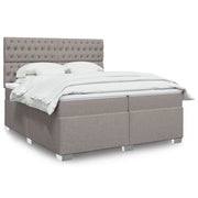 Boxspring 200x200 cm taupe met matras