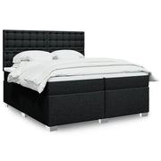 Boxspring met matras 200x200 cm zwart