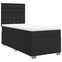 Boxspring met matras kunstleer zwart 80x200 cm