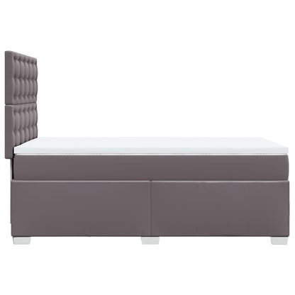 Boxspring met matras kunstleer grijs 80x200 cm