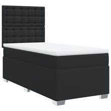 Boxspring met matras kunstleer zwart 90x200 cm
