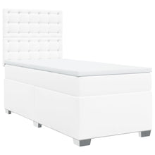Boxspring met matras kunstleer wit 100x200 cm