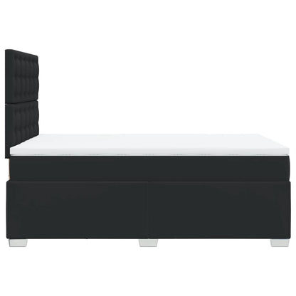 Boxspring met matras kunstleer zwart 120x190 cm