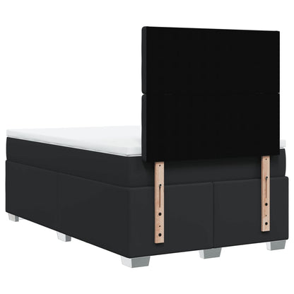 Boxspring met matras kunstleer zwart 120x190 cm