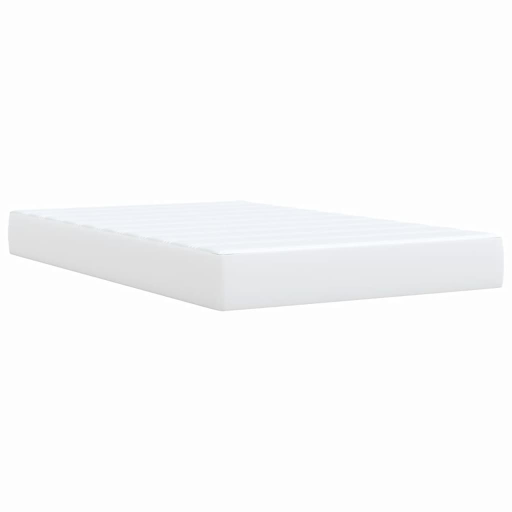 Boxspring met matras kunstleer wit 120x190 cm