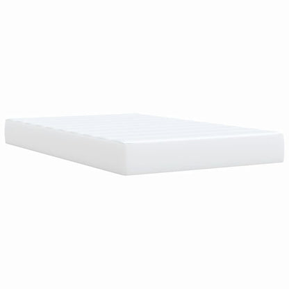 Boxspring met matras kunstleer wit 120x190 cm