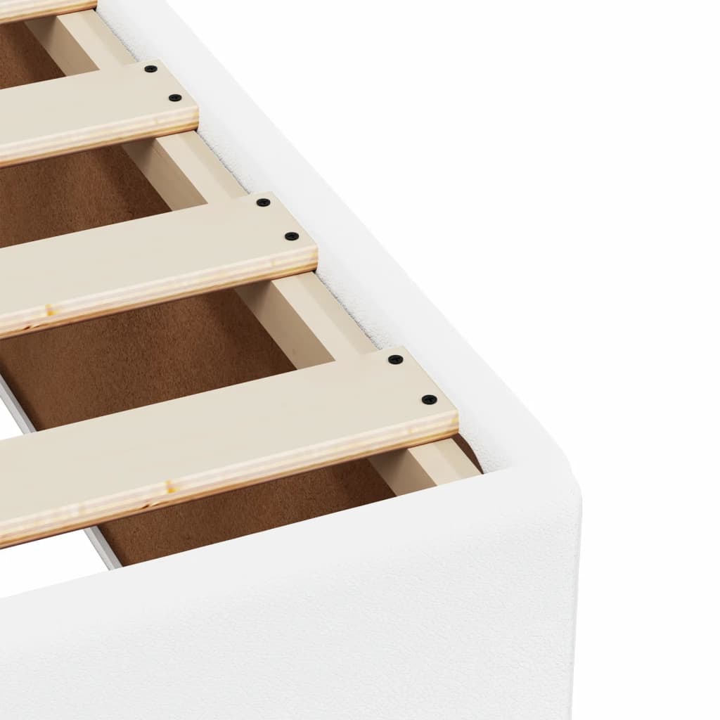 Boxspring met matras kunstleer wit 120x190 cm