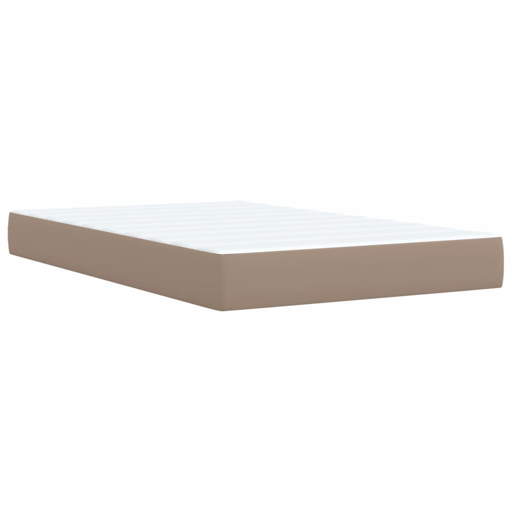 Boxspring met matras kunstleer cappuccinokleurig 80x200 cm