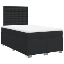 Boxspring met matras kunstleer zwart 120x200 cm