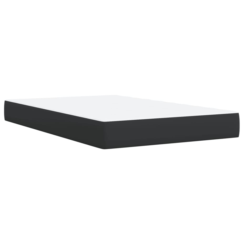 Boxspring met matras kunstleer zwart 120x200 cm