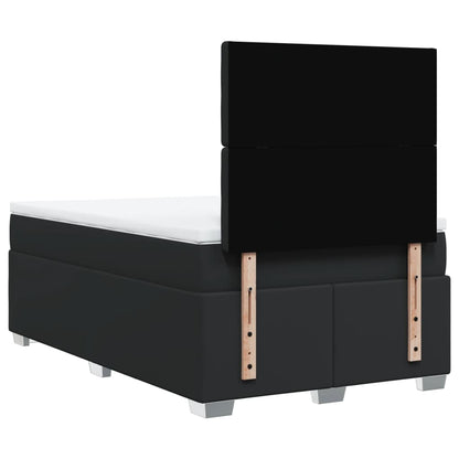 Boxspring met matras kunstleer zwart 120x200 cm