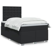 Boxspring 120x200 cm kunstleer zwart